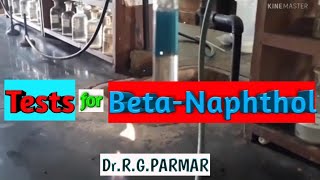 Confirmatory tests of beta naphthol with chloroform and tartaric acid solution in Hindi [upl. by Adnuahs951]