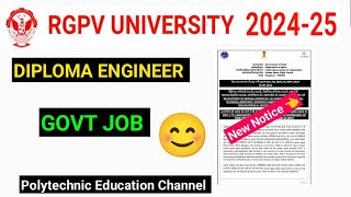 RGPV STUDENT DIPLOMA ENGINEER GOVT JOB [upl. by Arah755]