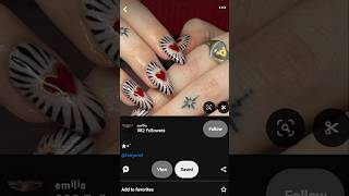 I recreated a nail look from Pinterest nails nailart gelpolish [upl. by Lukash]