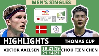 Viktor AXELSEN Vs CHOU Tien Chen  Quarterfinal  Thomas Cup 2024 [upl. by Matthaus]