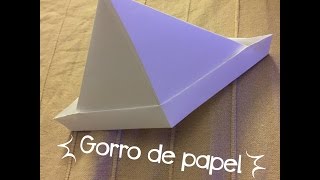 COMO HACER UN GORRO DE PAPELpapiroflxia [upl. by Trebleda]