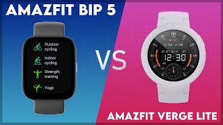 Amazfit Bip 5 vs Amazfit Verge Lite Comparison [upl. by Aya]