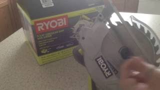 Installing a blade on a Ryobi 7 14 15 amp Circular Saw [upl. by Latihs542]