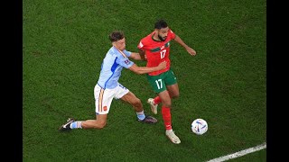 Sofiane Boufal Master Class vs Spain 06122022  HD 1080i [upl. by Buxton]