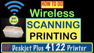 How To Copy Print amp Scan With HP DeskJet Plus 4122 AllInOne Printer [upl. by Enisamoht]