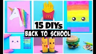 MAKING 15 AMAZING DIY School Supplies Notebooks amp Desk Organization COMPILATION [upl. by Adoc]