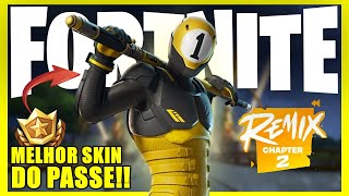 A MELHOR SKIN DO PASSE DE BATALHA REMIX DO FORTNITE BOLA AMARELA CAPÍTULO 2 GAMEPLAY [upl. by Htinek]