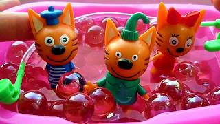 Семья пальчиков Игрушки Три кота  Toys KidECats Finger Family Пальчики Три кота [upl. by Osher]