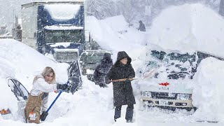 Japan is Freezing Scary Snow Storm in Hokkaido and Niigata Prefecture [upl. by Barbee]