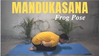 Yoga for beginnersMandukasanaStepMandukasana BenefitsFrog pose [upl. by Stead]