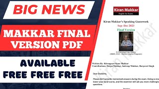 MAKKAR FINAL VERSION SEPTEMBER TO DECEMBER PDF 2023  MAKKAR SEP TO DEC FINAL VERSION NEW PDF [upl. by Studdard130]