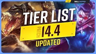 NEW UPDATED TIER LIST for PATCH 144  League of Legends [upl. by Besse]