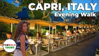 Capri Italy Evening Walk 2023  4K60fps with Captions [upl. by Lezirg710]