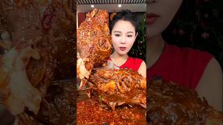 Spicy Lambs Head Part 1 mukbang short [upl. by Uehttam]