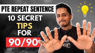 PTE Repeat Sentence  10 Secret Hidden Premium Tips Score 9090  Skills PTE Academic [upl. by Wenonah]