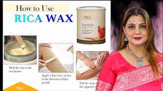 RICA WAX करने का आसान तरीका  RICA HAND WAXING STEP BY STEP TUTORIAL RICA HAND WAXING TUTORIAL [upl. by Wylma]