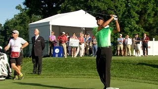 Tiger Woods highlights from Round 1 of Quicken Loans [upl. by Enialem735]