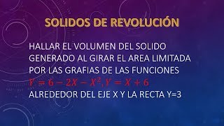 Solidos de Revolucion  Metodo de Arandelas [upl. by Strang]