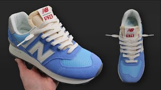 HOW TO LOOSELY LACE NEW BALANCE 574 — Easy Loose Lace Tutorial [upl. by Luiza980]