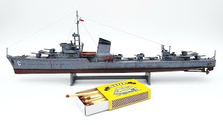 1400 ORP Grom Polish Destroyer scale model ship [upl. by Abdulla]