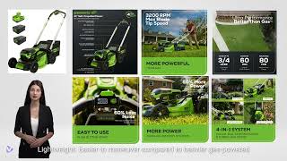 Greenworks 40V 21quot Brushless Cordless Lawn Mower [upl. by Os619]