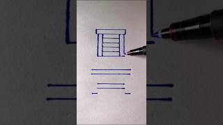 Very easy drawinghow to draw chair chair easy drawing shortsfeed shortsyoutubeshorts art [upl. by Nylirac]