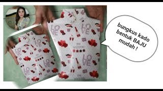 Cara membuat bungkus kado bentuk baju mudah dan sederhana  Simple gift wrapping [upl. by Leissam]