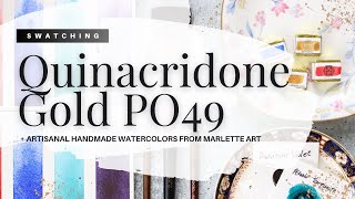 Quinacridone Gold P049 Watercolor and Artisanal Handmade Watercolors by Marlette Art [upl. by Knepper]