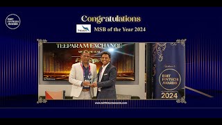 Teeparam Exchange Winner of MSB of the Year Brit Fintech Awards 2024  International Money Transfer [upl. by Zamora]