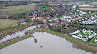 Torksey Lock River Trent Lincolnshire Flooding Update 12th January 2024 By Drone [upl. by Repsag]