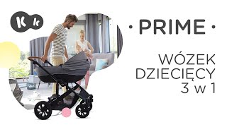 Wózek dziecięcy 3 w 1 PRIME Kinderkraft do 22 kg  z fotelikiem samochodowym [upl. by Wilkens448]