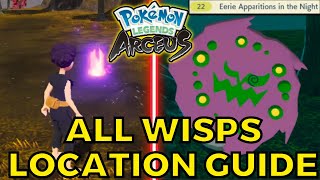 All Wisps Locations to Catch Spiritomb Guide in Pokemon Legends Arceus [upl. by Valenza]