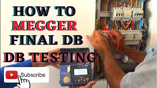 How to Megger Final DB  DB Testing  Insulation Test [upl. by Brittaney]