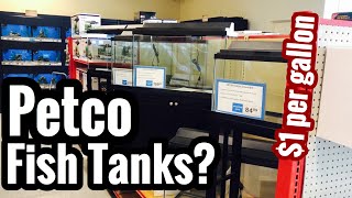 Petco Fish Tank Selection Prices Stands amp Sizes [upl. by Eceela]