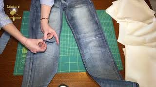 UPCYCLING  COMMENT COUPER SES JEANS [upl. by Nawrocki]