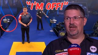 Table Gate Incident between Gary Anderson and Mensur Suljović darts [upl. by Aneehs]