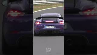 Manthey Racing Porsche Cayman 718 GT4 RS MR at the Nurburgring Loud exhaust [upl. by Hylan]