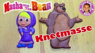 MASHA AND THE BEAR KNETMASSE SET  Lustige und süße Figuren selber kneten  CuteBabyMiley [upl. by Olracnaig731]