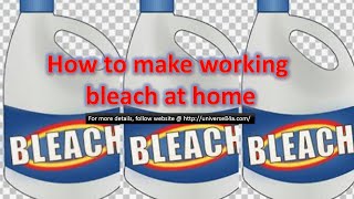 How to prepare Hypochlorite solution bleach NaOCl Most common Disisnfection [upl. by Neelrahs518]