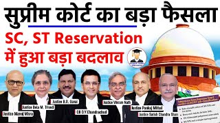 Historic Decision by Supreme court  SC Approves SubClassification for SC and STs Reservation UPSC [upl. by Adnovay]