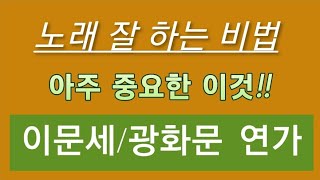 광화문 연가 이문세 11 개인레슨  가수처럼 잘하고 싶다면 이렇게 해 보세요기초발음 제대로 하기 [upl. by Waldemar287]