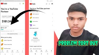 🔴Yt Studio Earning Line Not Showing 😭😭 Problem Sort Out 😄😄 [upl. by Carmon]