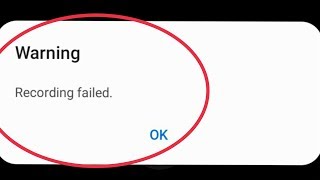 Problem  Warning Recording Failed Camera Not Working in Samsung Galaxy A30s [upl. by Asiek338]