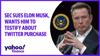 SEC sues Elon Musk wants him to testify about Twitter purchase [upl. by Tammy]