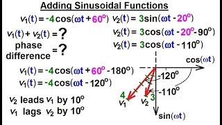 Electrical Engineering Ch 10 Alternating Voltages amp Phasors 7 of 82 Adding Sinusoidal Functions [upl. by Hank461]