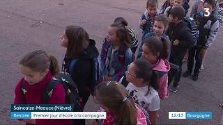 Rentrée scolaire  premier jour décole à la campagne à SaincaizeMeauce [upl. by Pickens838]