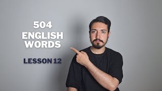 504 essential English words Lesson 12 english [upl. by Velvet]