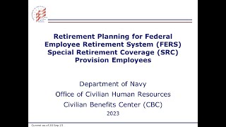 Federal Employees Retirement System FERS Special Retirement Coverage SRC Training [upl. by Oicafinob]