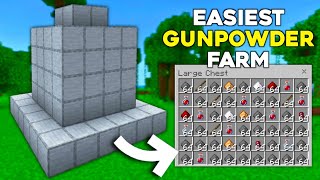 EASIEST 121 Gunpowder Farm Tutorial In Minecraft Bedrock [upl. by Onitnas]