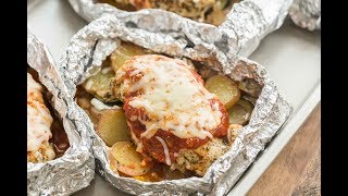 Chicken Parmesan Foil Packets recipe [upl. by Bonnibelle]